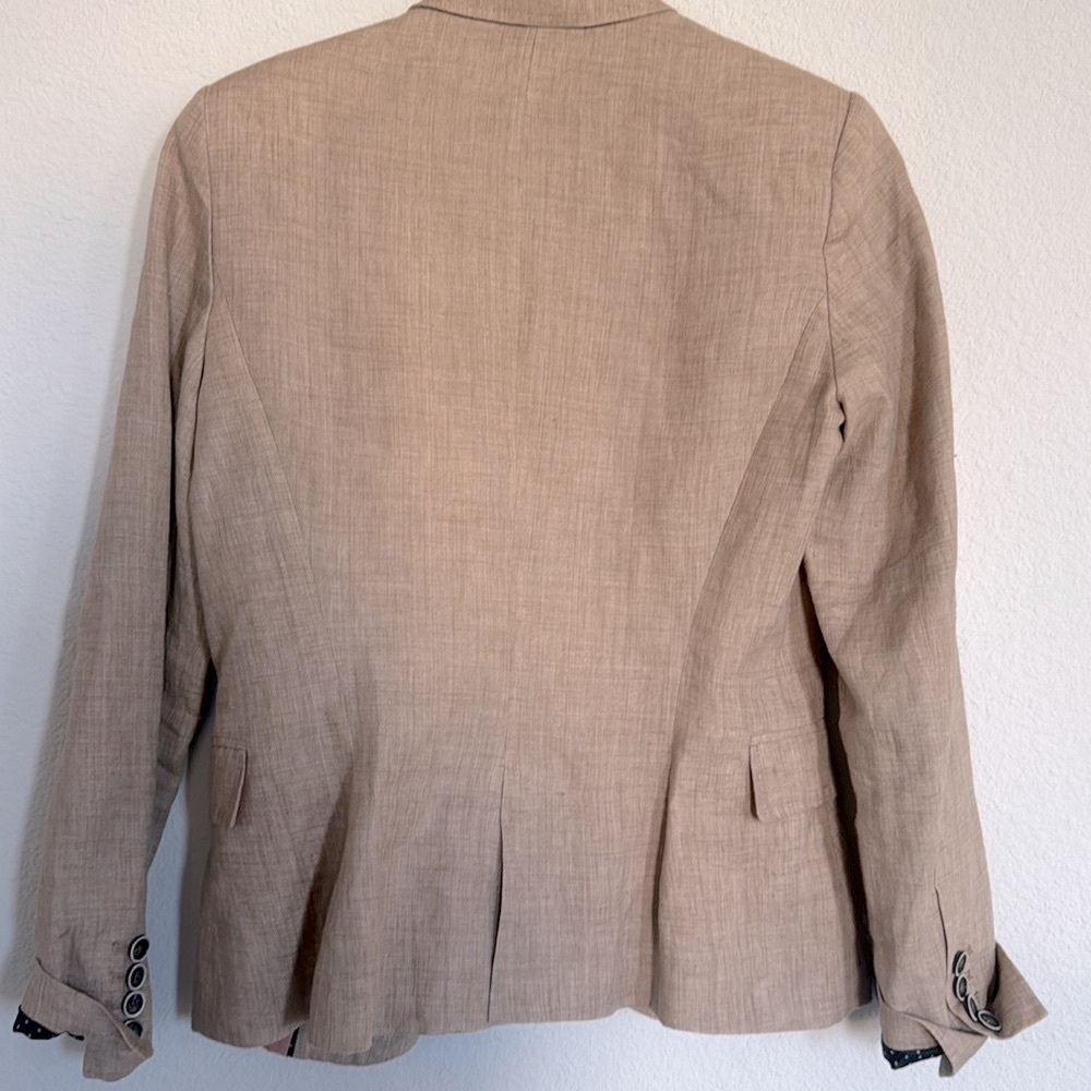 Linen Tan Blazer by Zara, Small - Picture 3 of 11